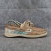 Sperry Shoes Womens 7.5 Topsider Boat Deck Leather Two Eye Plaid Preppy Casual