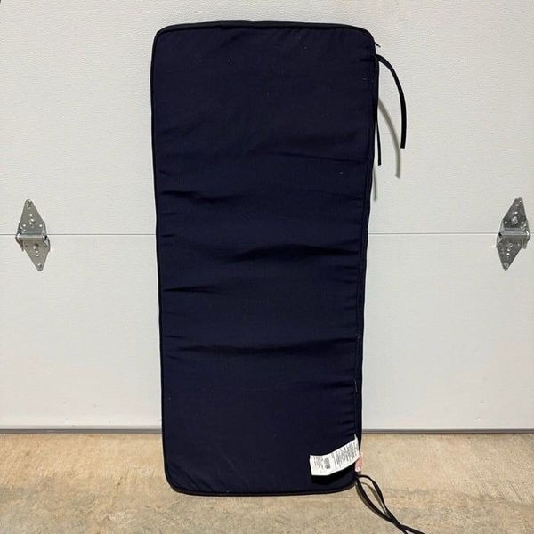 Sunbrella Corded Bench Cushion Ties Indoor Outdoor 44 X19 x2 Canvas Navy Blue