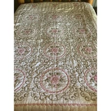 vintage embroidered queen size quilt