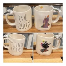 Rae Dunn EVIL QUEEN & MISTRESS OF EVIL double sided mugs