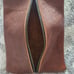 Go Forth Goods FLAT PACK ZIPPERED LEATHER POUCH color Saddle