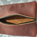 Go Forth Goods FLAT PACK ZIPPERED LEATHER POUCH color Saddle