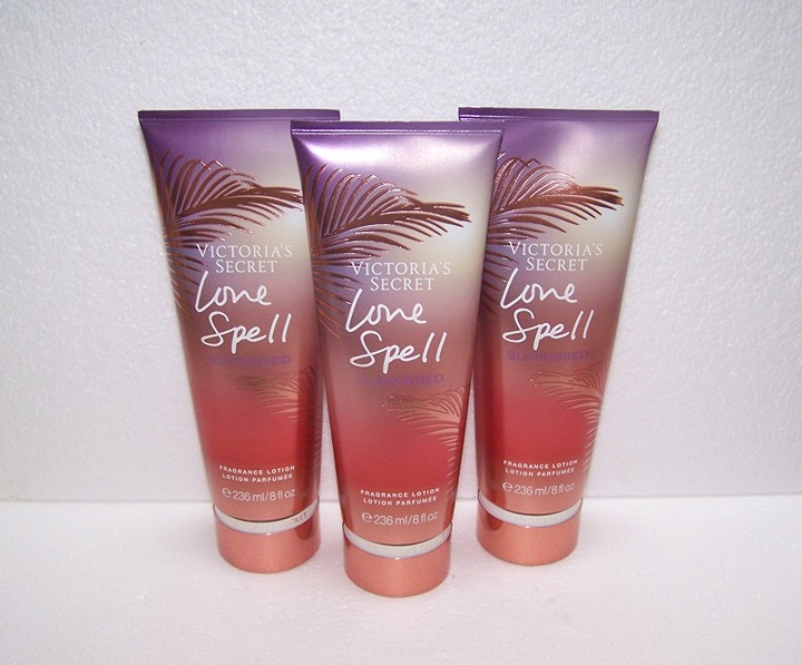 Victoria's Secret Love Spell Sunkissed Fragrance Lotion 8 oz Lot of 3