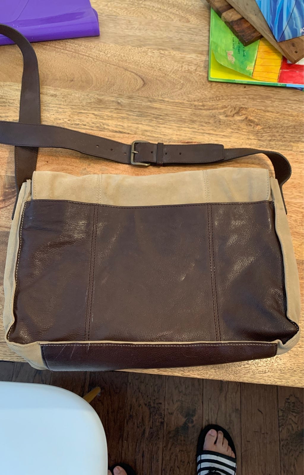 Cole Haan all leather messenger shops bag, Like new condition