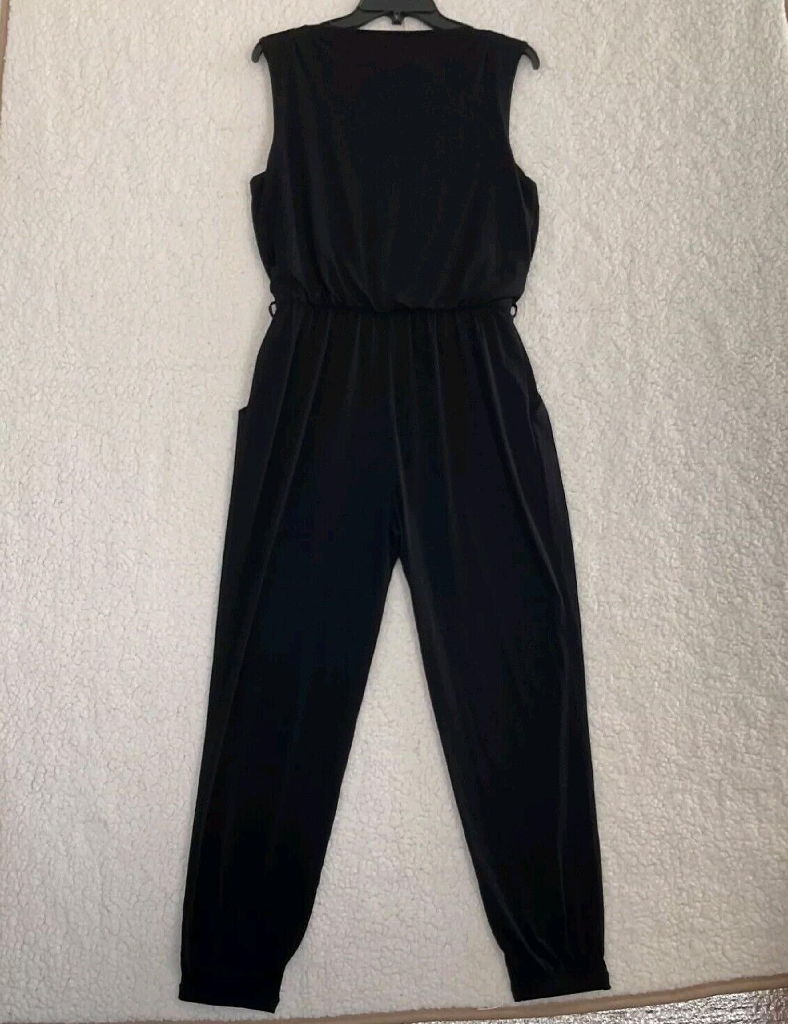 Women's Small Jumpsuit Nicole Miller Black Sleeveless