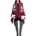 L'Agence Austin Jacquard Wool cape-shaw in Red Aztec Orig 575