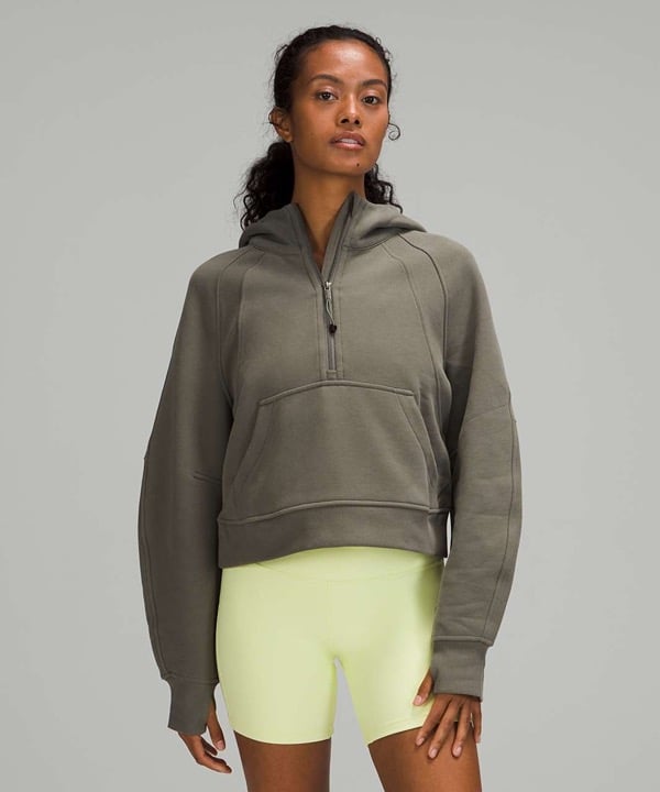 Lululemon Scuba Oversized 1/2 Zip- Grey Sage
