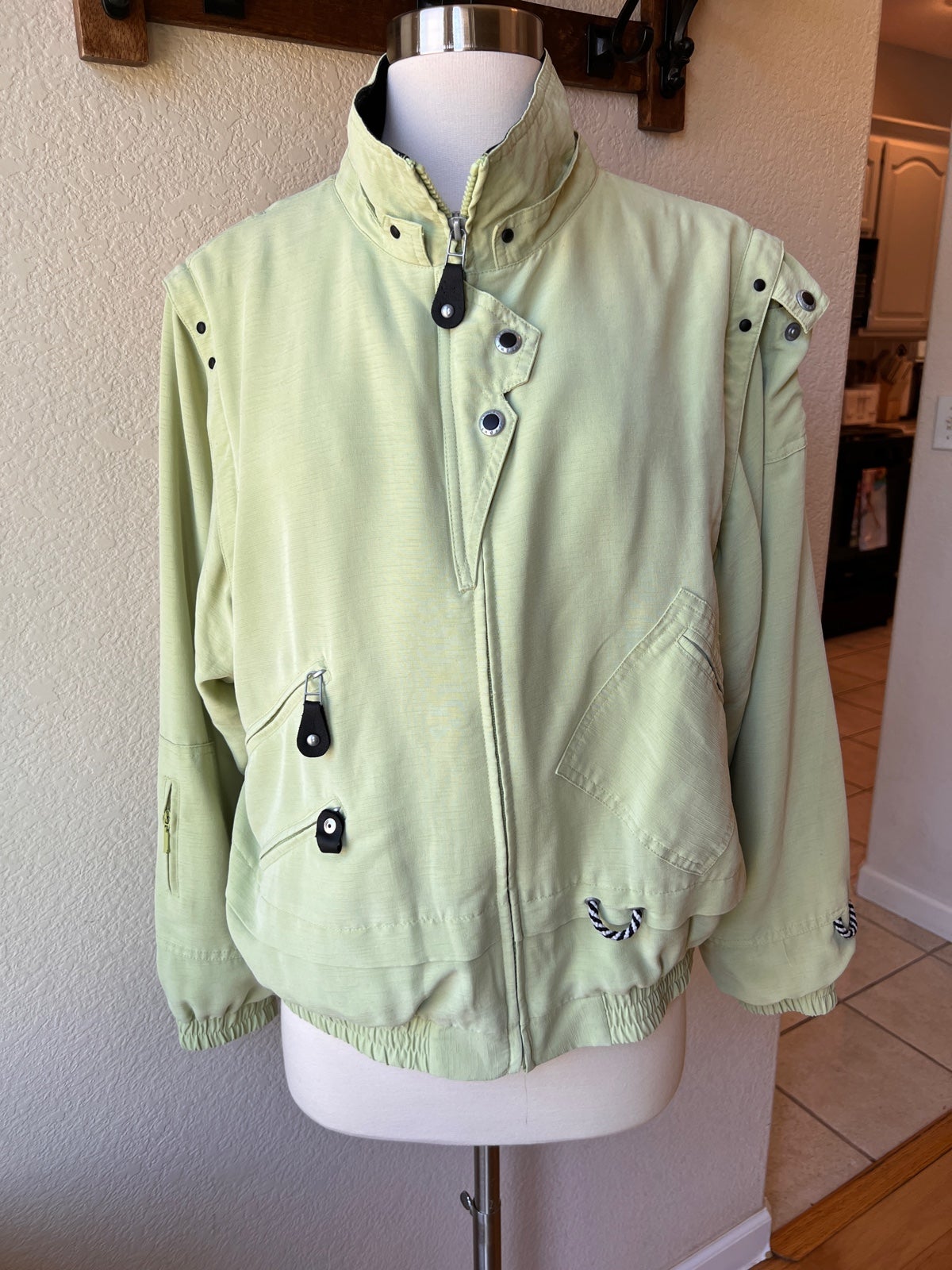 Jamie Sadock Y2K light green Golf Bomber Jacket M