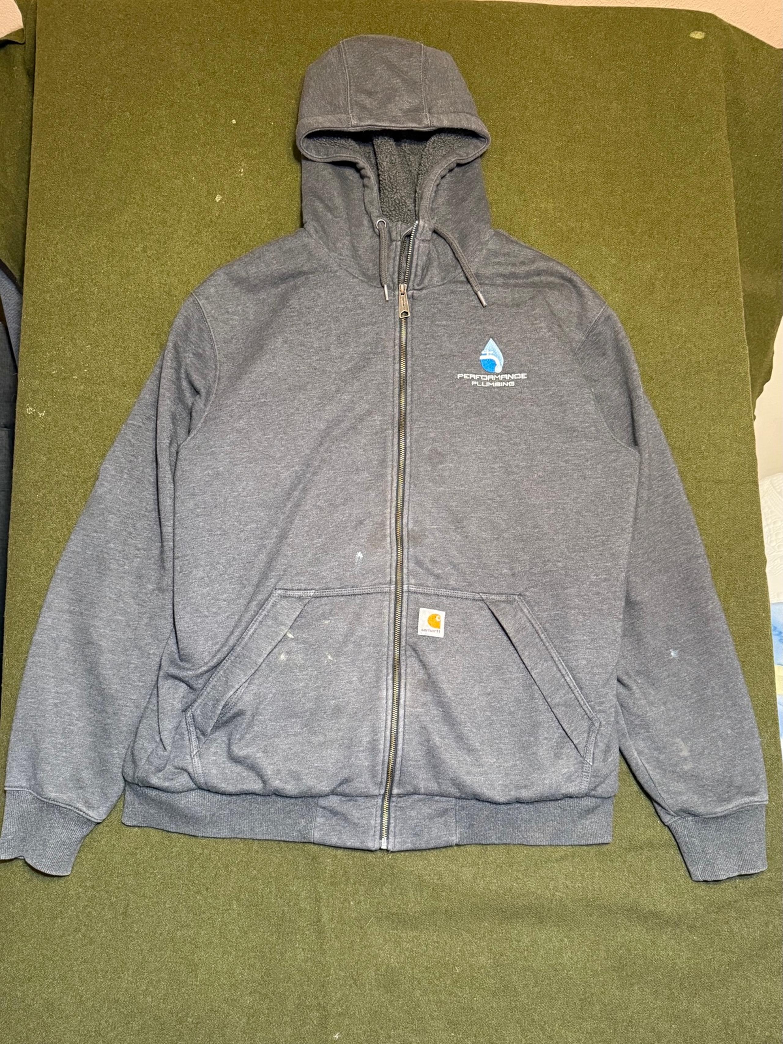 Mens Rain Guard Carhartt Heavyweight Fleece Lined Work Jacket Size Large Tall
