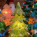 MCM Christmas tree spaghetti lucite light lamp