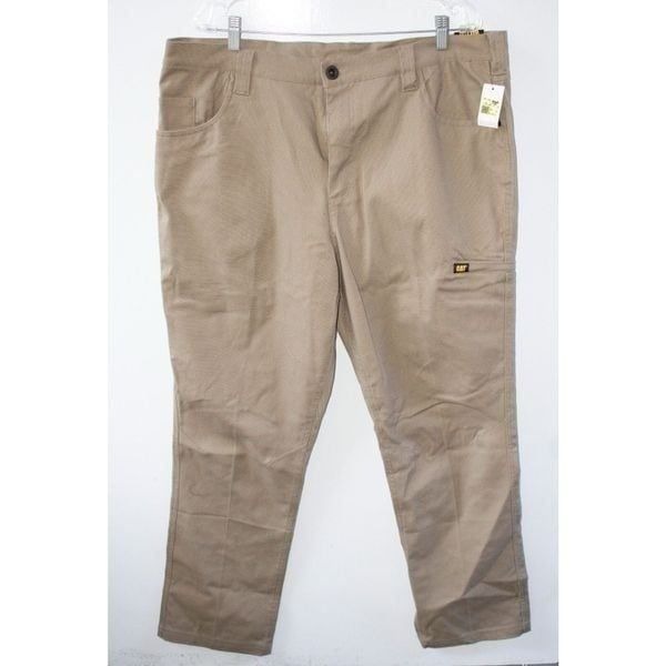 NWT Caterpillar CAT Men’s Stretch Canvas Straight Fit Utlility Pant Khaki 40x32