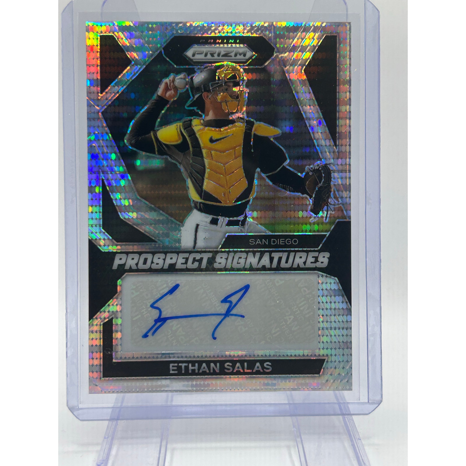 2024 Panini Prizm Ethan Salas Prospect Pulsar Auto 76/199 SP San Diego Padres