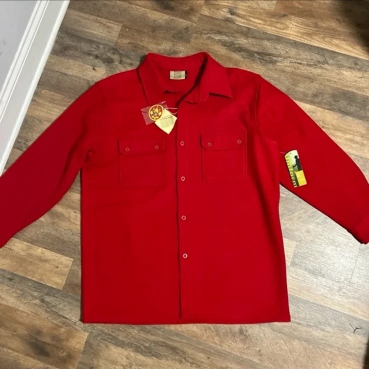 Boy Scouts of America washable wool jacket vintage shacket new size large