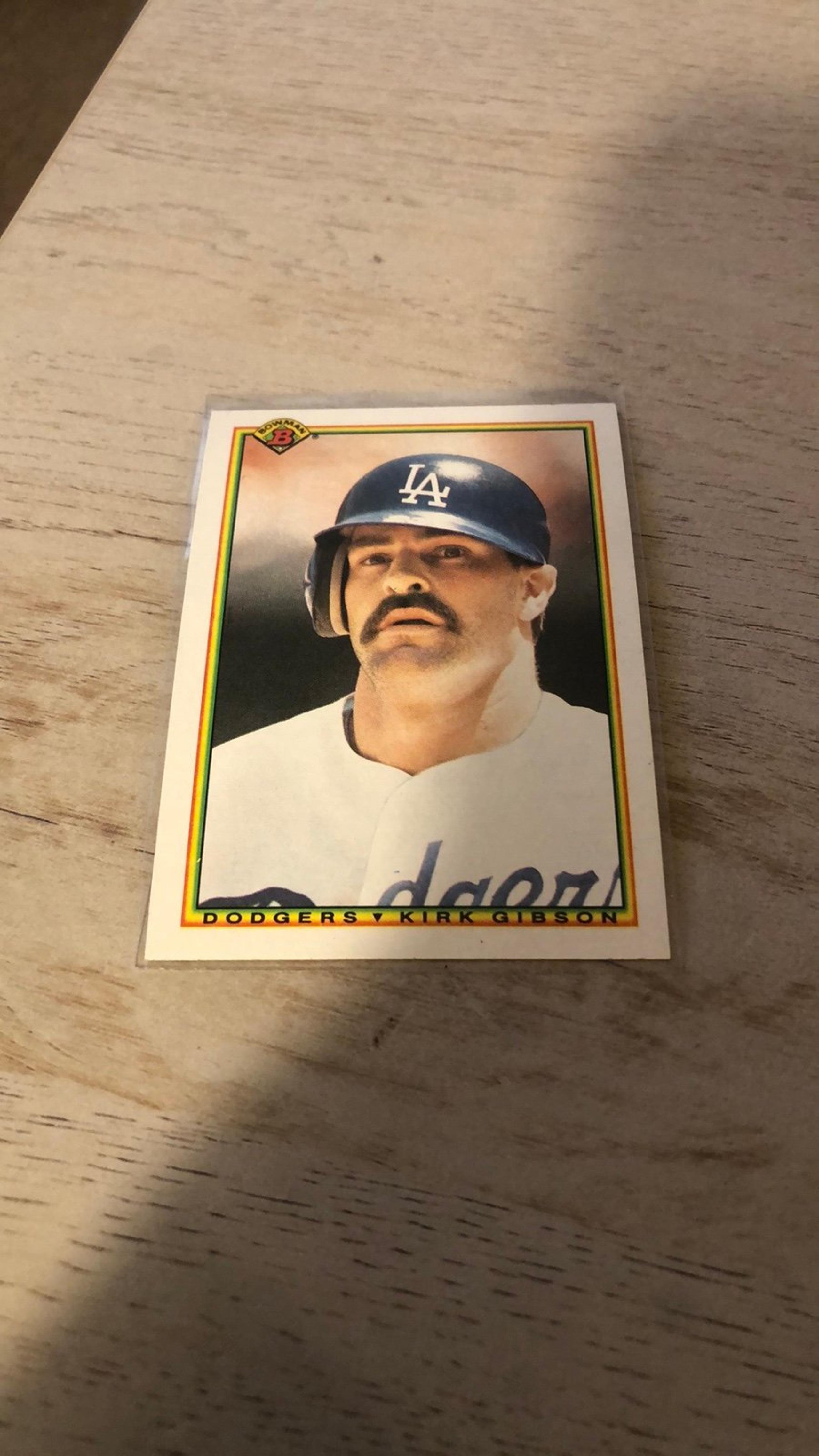 1990 Bowman Kirk Gibson OF #97 Baseball Trading Card Item #ME116