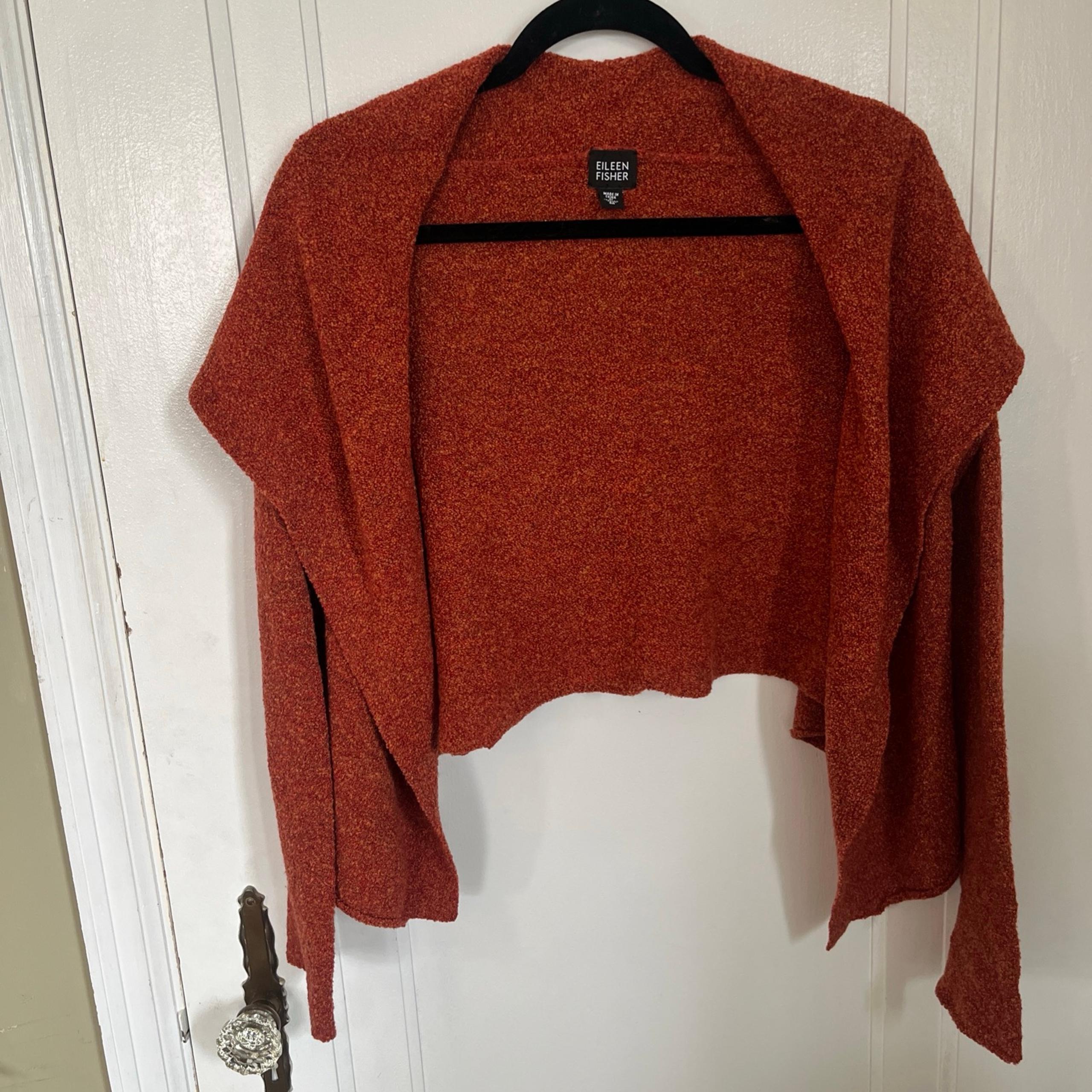 Eileen Fisher Hooded Open Sweater Size Medium