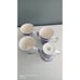 Spode Italian Mugs Set of 4 Blue White Scenic Coffee Tea Cups