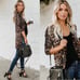 Animal print Duster Kimono Leopard Cardigan sweater