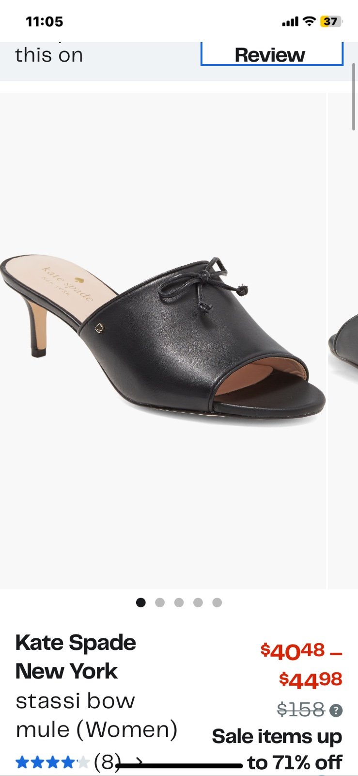 Kate Spade leather kitten heel sandals