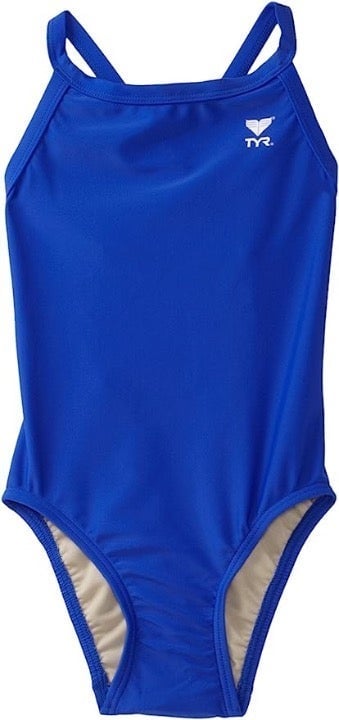 NWT TYR Sport Girls' Solid Diamondback Swim Suit size 24