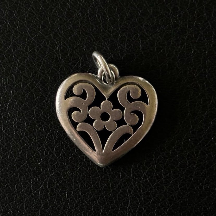 James Avery Flower Heart Charm Pendant