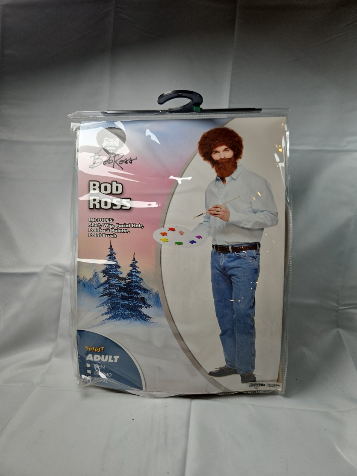 Spirit Halloween Bob Ross Costume Adult Size LG/XL BRAND NEW