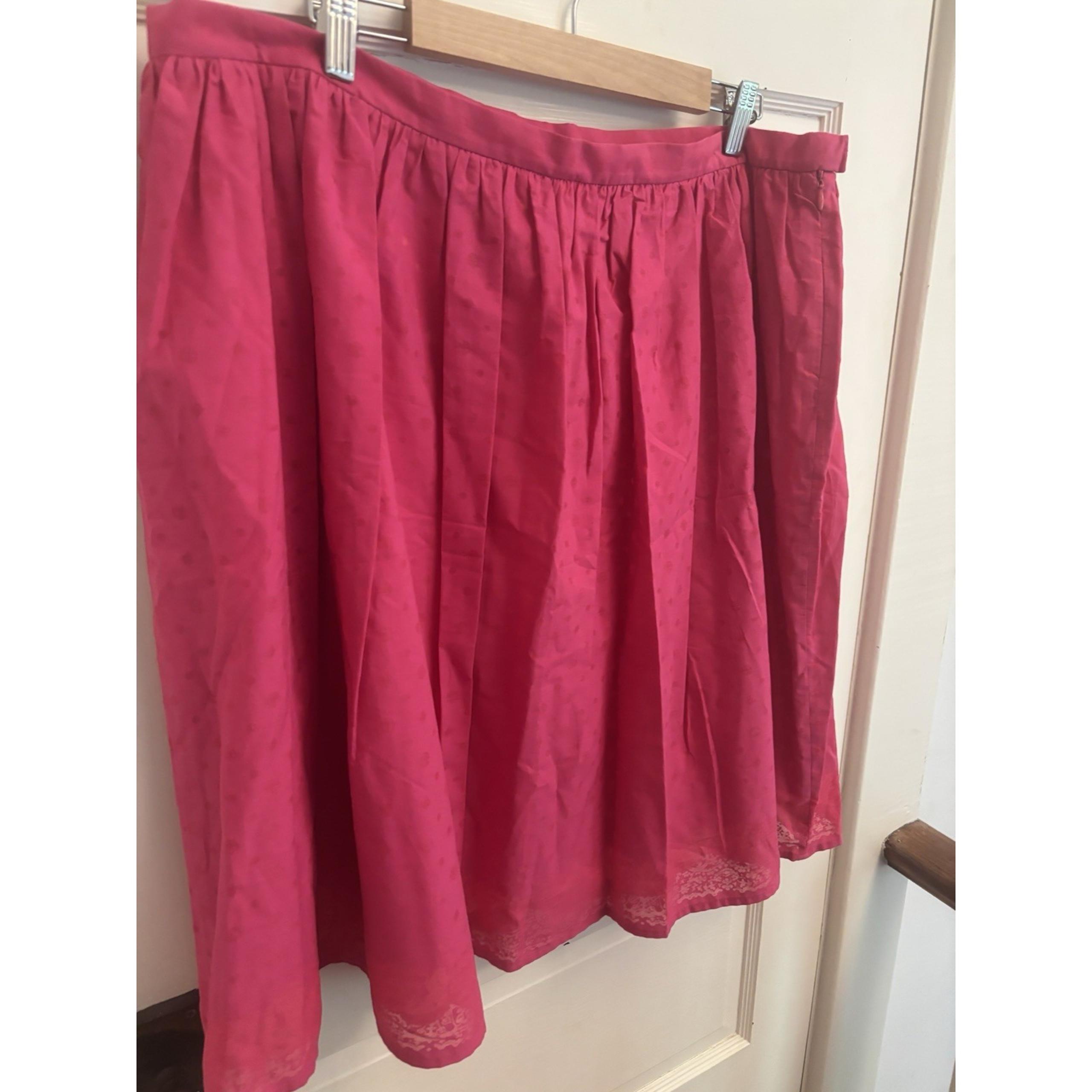 Isaac Mizrahi for Target Women's Pink A-Line Skirt Lined Cotton Blend Size 16
