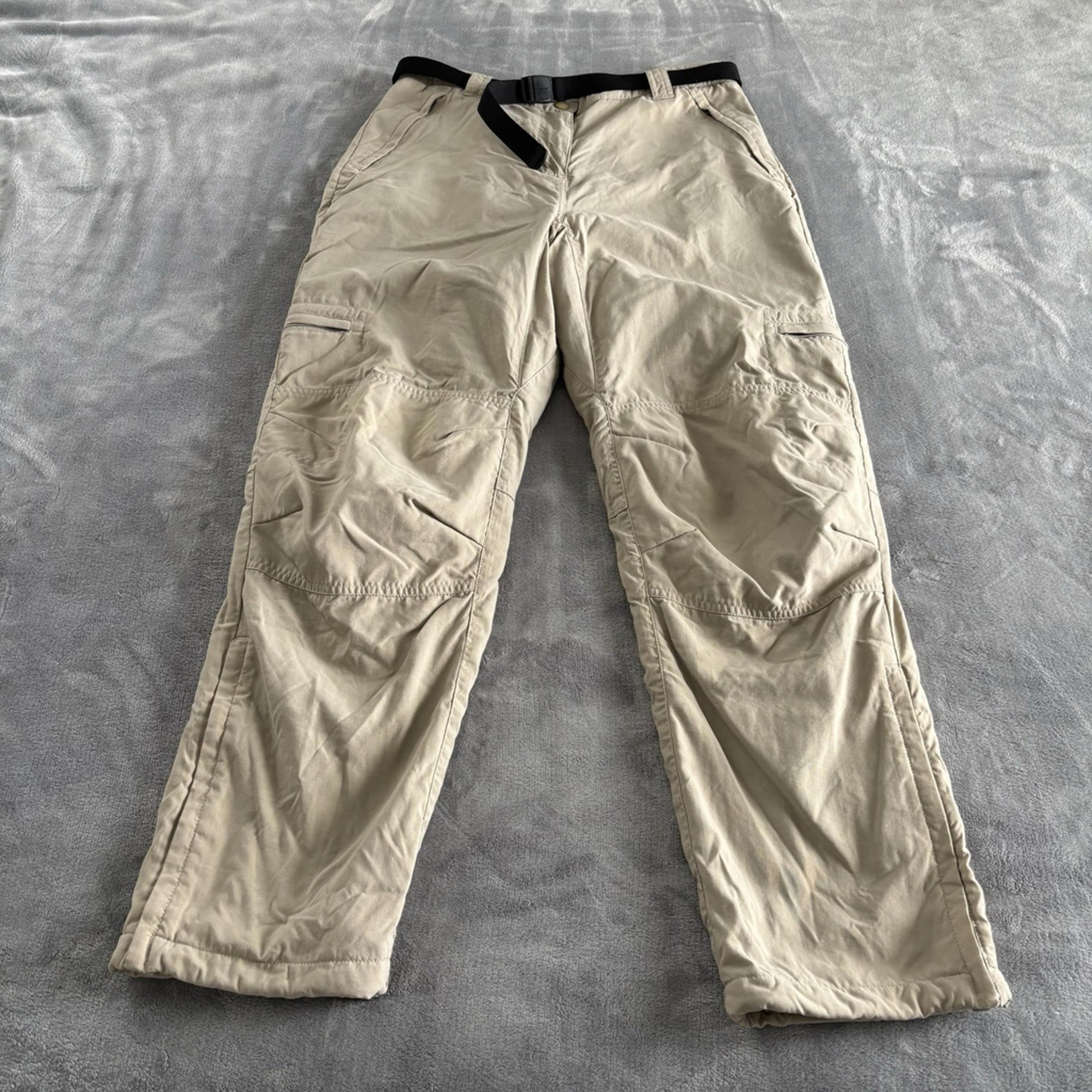 LL Bean Vista Trekking Pants Women's Khaki Beige Mid Rise Hiking Size 7 Med