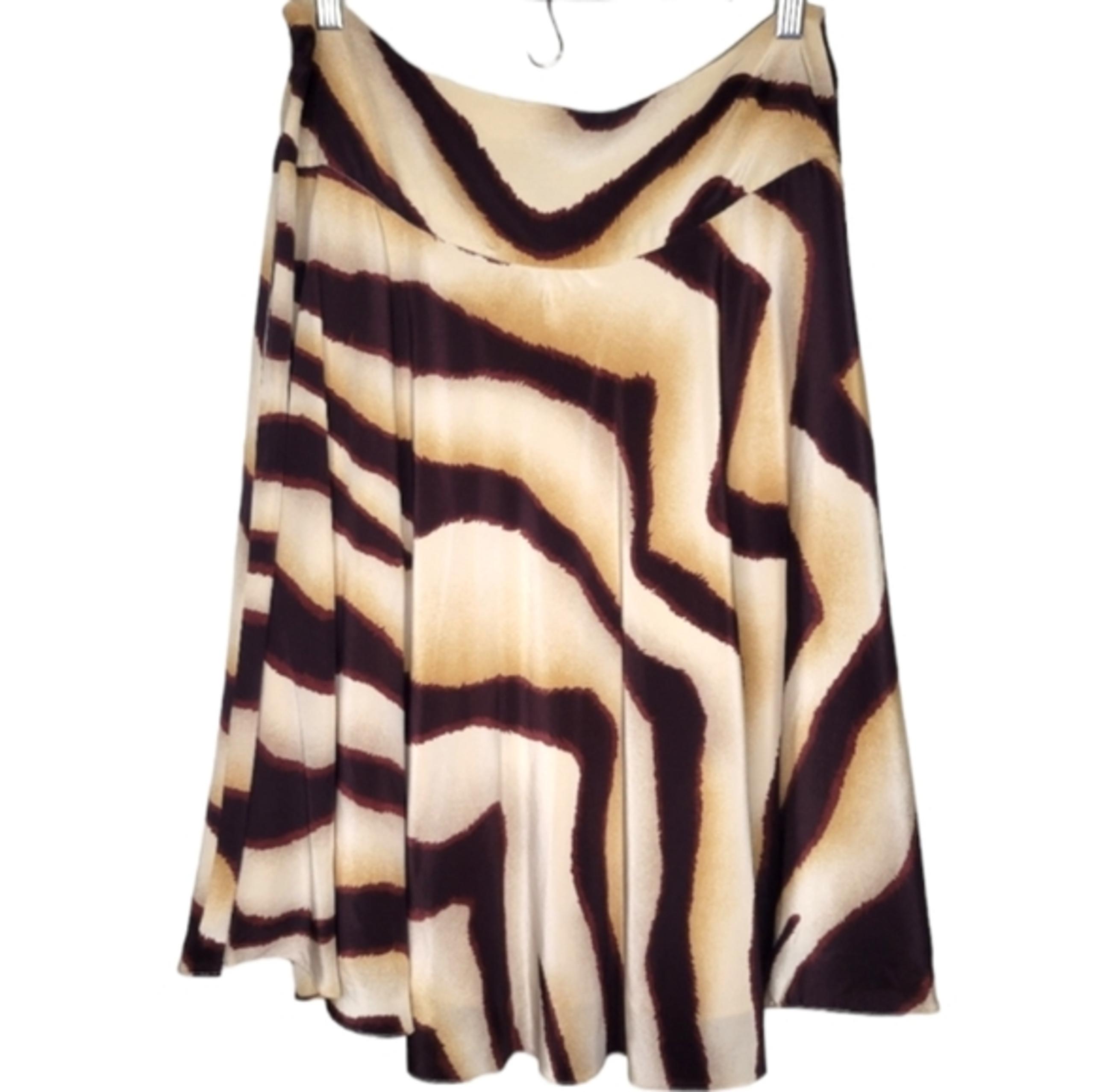 Lauren Ralph Lauren Silk Safari A-Line Skirt, Size 6