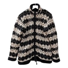 Vintage Nordic Wool Knitted Jacket Fleece Lined Made in Nepal by Silver Surfers
