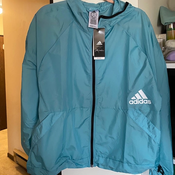 Adidas blue windbreaker