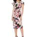 NWT ADRIANNA PAPELL Floral Printed Draped Sheath Dress