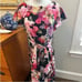 NWT ADRIANNA PAPELL Floral Printed Draped Sheath Dress