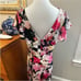 NWT ADRIANNA PAPELL Floral Printed Draped Sheath Dress