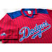 Los Angeles Dodgers 90s MAJESTIC jersey XL red Script pinstripe MLB baseball vtg