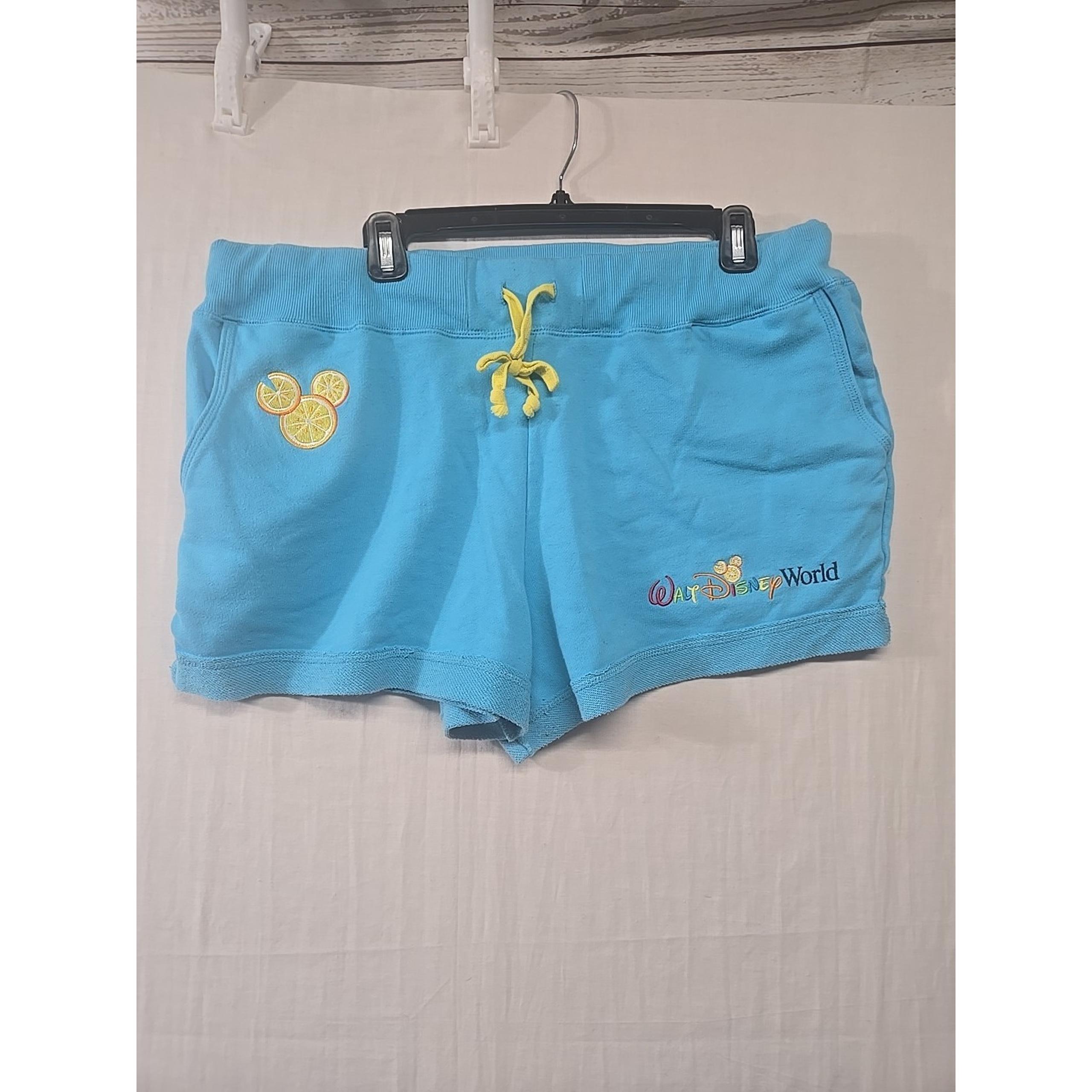 Walt Disney World Mickey Mouse Lemon Icon Lounge Shorts Women's XL Drawstring