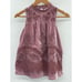 Anthropologie Floreat Halter Tank Top Velvet Burnout Women Size 0 XS Pink Fairy