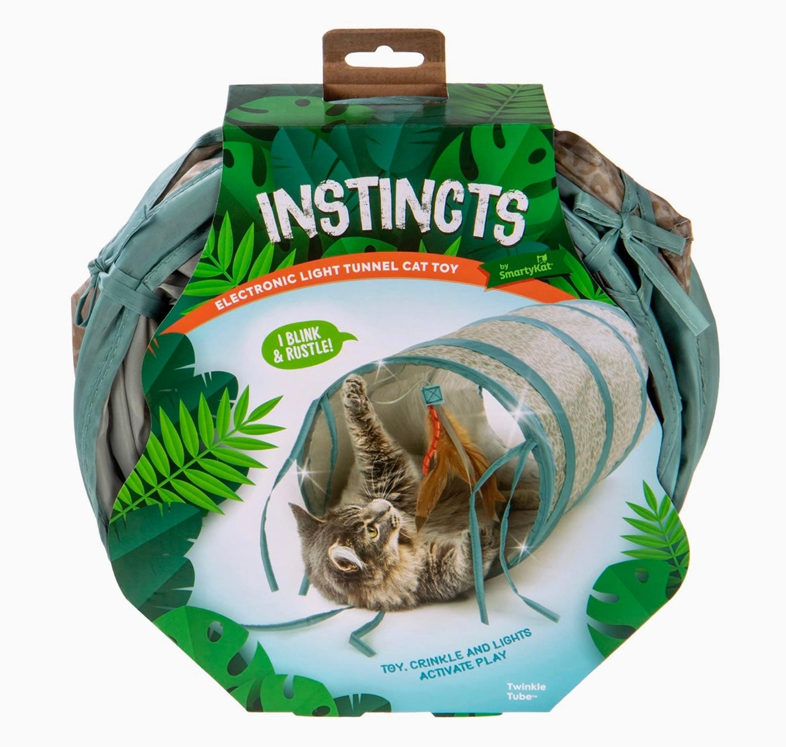 Instincts by SmartyKat Twinkle Tube Electronic Light Up Activity Tunnel Cat Toy