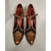 Vintage Yves Saint Laurent Paris T-Strap Two-Tone Heels