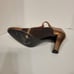 Vintage Yves Saint Laurent Paris T-Strap Two-Tone Heels