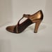 Vintage Yves Saint Laurent Paris T-Strap Two-Tone Heels