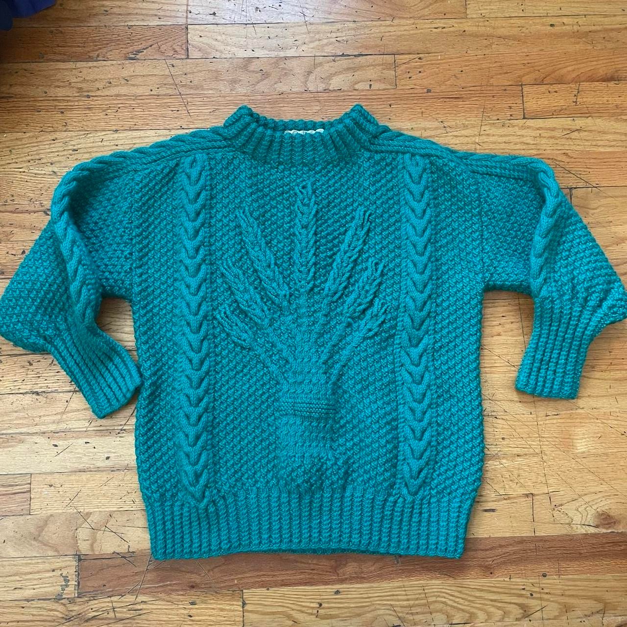 Teal sweater