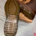 Brown Dr Martens Leather Men Steel Toe boots Safety Shoes Size 7 Slip Resistant
