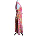 April Cornell Cotton Floral A Line Sleeveless Maxi Shirt Dress Size S Purple Red