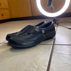 Clarks Ashland Lane Q Slip on Casual Shoes - Womens - blue
