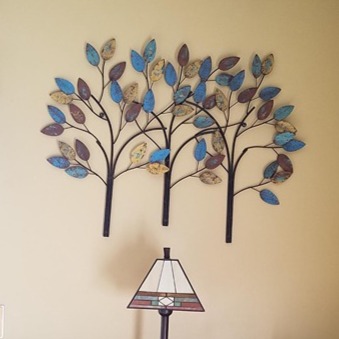 40 Inch Metal Tree Leaf Wall Art Sculptures Home Decor, Branches of Nature