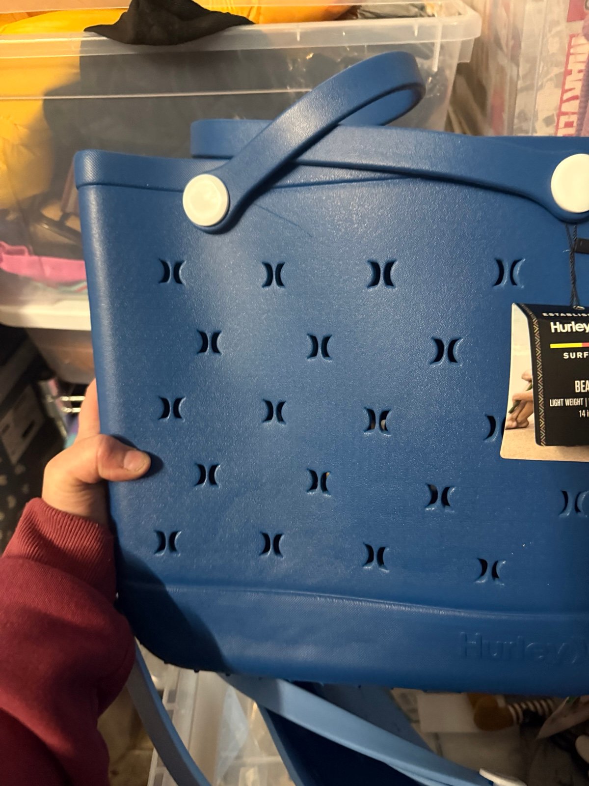 Hurley 14in Blue beach tote NWT