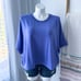 Athleta Bliss Dark Adonis Blue Short Sleeve Pullover Sweatshirt Women’s Size 2X