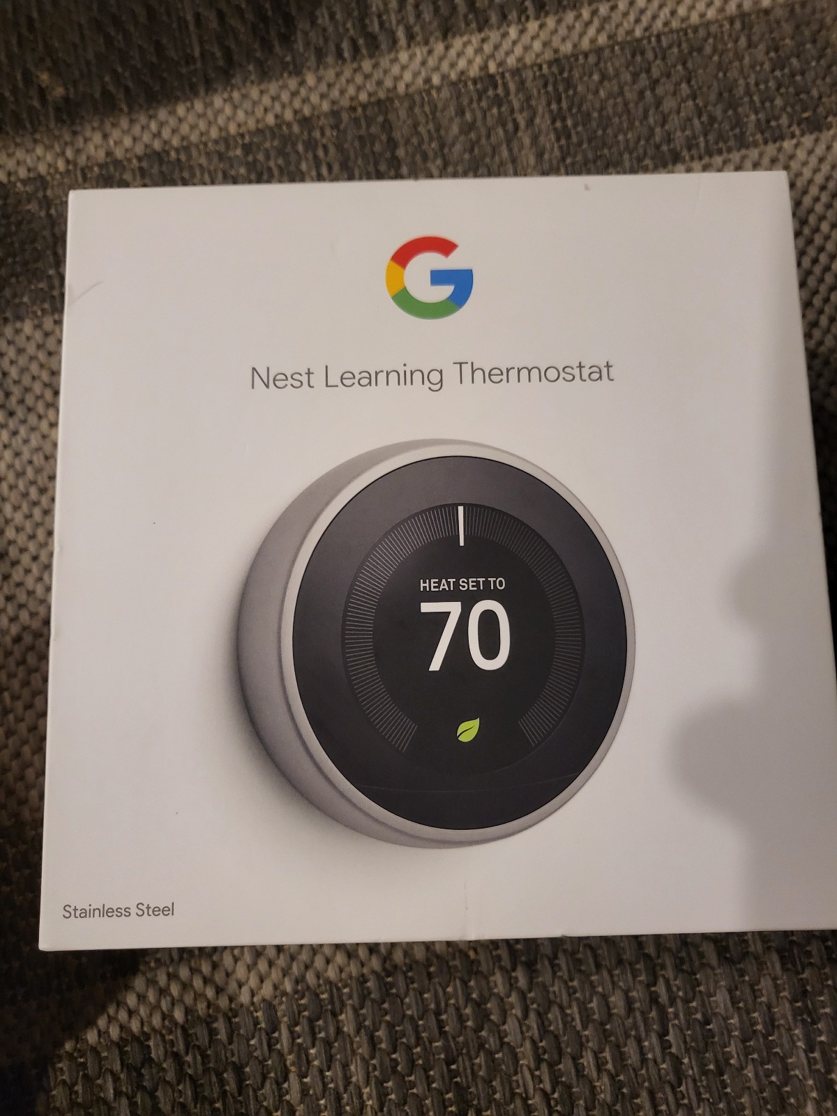 Google - Nest Learning Smart Wifi Thermostat - Black Model:T3017US. comes as sho