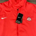 Nike Ohio State Buckeyes Men’s Red & Gray College Track Jacket Windbreaker Sz XL