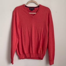 Brooks Brothers Supima Cotton V neck sweater sz M